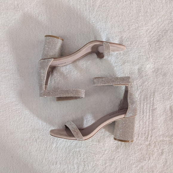 Jeffrey Campbell Laura Silver Rhinestone Heels - Size 9 - Picture 2 of 16